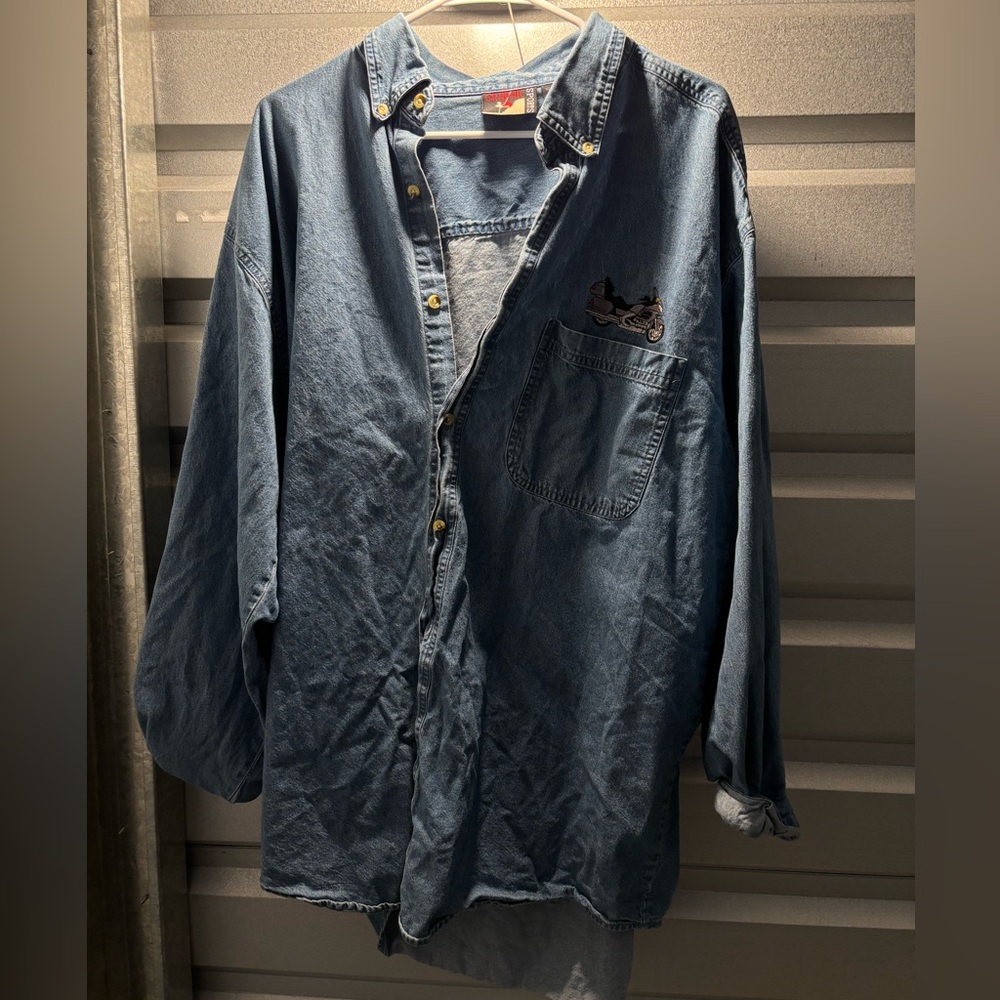 Denim Jacket With Grapic